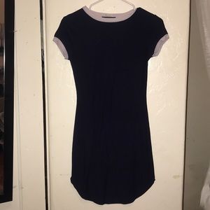 Crew Neck T-Shirt Dress Navy Blue